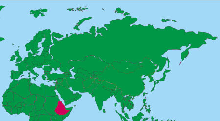 thiopien auf der Welt