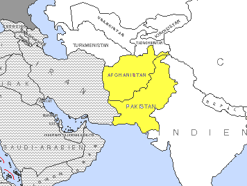 Afghanistan-Pakistan-Karte