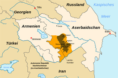 Karte von Berg-Karabach